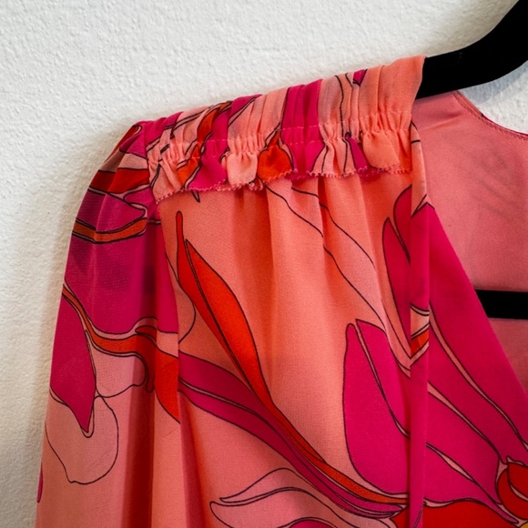 Trina Turk Watson Floral Print Tassel-tie Top In Multi - Picture 6 of 9